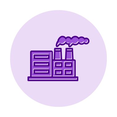 Nükleer santral ikon vektörü. İnce çizgi işareti. izole edilmiş sınır sembolü çizimi