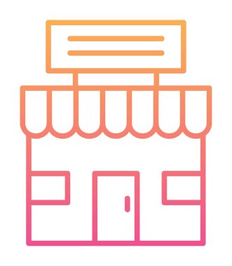 dükkan simgesi, vektör illüstrasyonu basit tasarım