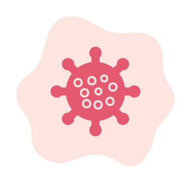 Corona virüs simgesi, covid-19 salgın hastalık sembolü, çizgi biçimi vektör simgesi