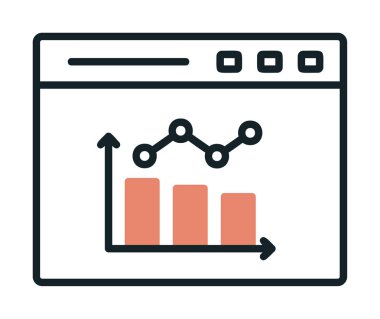çubuk çizelgesi vektör illüstrasyonu