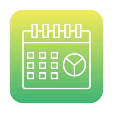 Barış Günü takvim sayfası simgesi, vektör illüstrasyonu