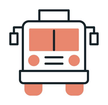 bus simgesi, vektör illüstrasyonu