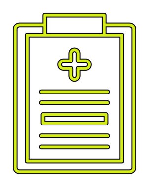 Tıbbi Kayıtlar ikonu. Basit resimleme                                 