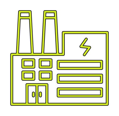 Elektrik fabrikası renkli vektör simgesi