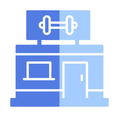 spor salonu modern ikon vektör illüstrasyonu                         