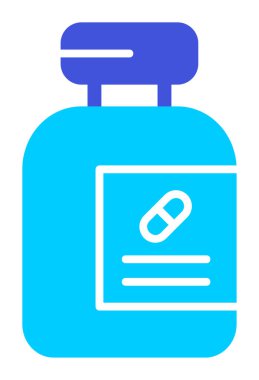 ilaç şişesi simgesi, vektör illüstrasyonu