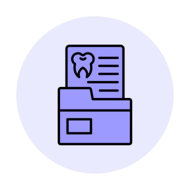 Vektör olarak diş kaydı simgesi. logotype - doodle 
