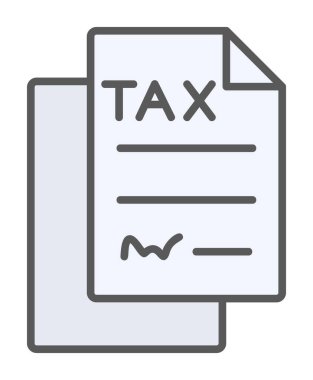 vergi formu simgesi beyaz arka plan üzerinde 