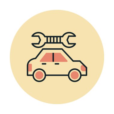 araba servisi, bakım vektörü illüstrasyon tasarımı 