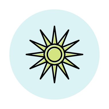 Optik radyasyon işareti vektör düz simgesi 