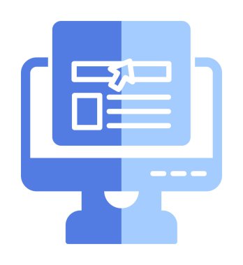 çevrimiçi haber simgesi vektör illüstrasyonu               