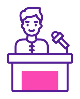 Basın Konferansı vektör illüstrasyonu