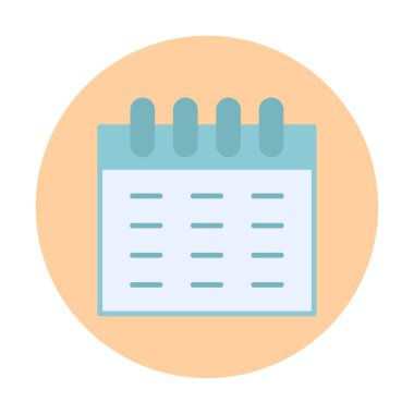 düz basit takvim resimleme