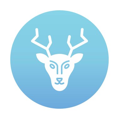 Geyik. Web simgesi basit illüstrasyon