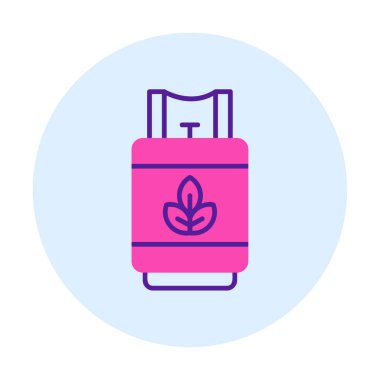 Elektrik üretimi biyogaz ikonu vektör illüstrasyon tasarımı