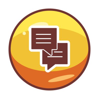 Sohbet ileti simgesi, vektör illüstrasyonu 