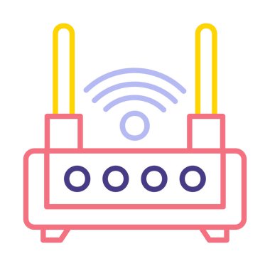  Wi-fi yönlendirici vektör illüstrasyonu
