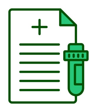 Test Raporu simgesi, vektör illüstrasyonu 