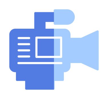 video kamera simgesi, vektör illüstrasyonu basit tasarım