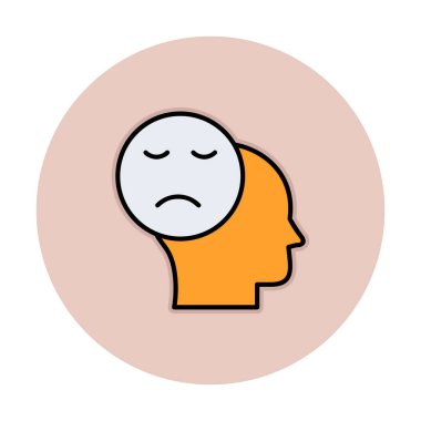 düz Üzüntü simgesi vektör çizimi tasarımı