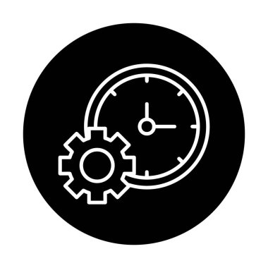 Zaman Yöneticisi web simgesi vektör illüstrasyonu