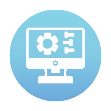 Ayarları web simgesi, vektör çizim              