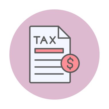 Vergi Ödeme simgesinin vektör çizimi