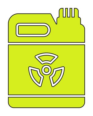 zehirli atık kutusu simgesi moda tasarım tarzında