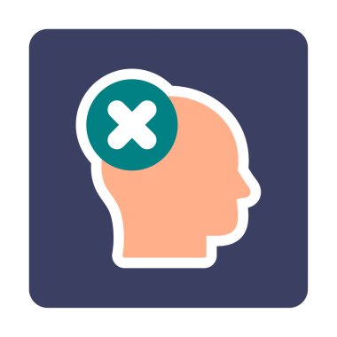 Yanlış vektör düz simgesi düşün 