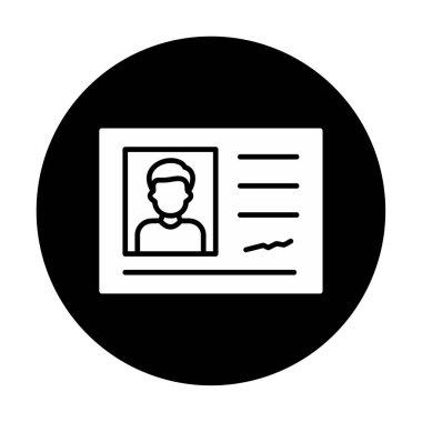 Tanımlama kartı vektör illüstrasyonu