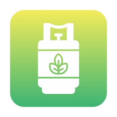 Elektrik üretimi biyogaz ikonu vektör illüstrasyon tasarımı