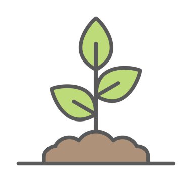 filizlenme simgesi, vektör illüstrasyonu  