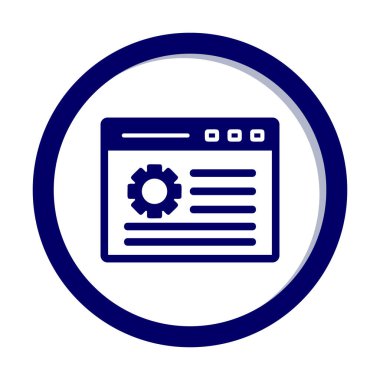 Ağ ayarı. Web simgesi basit illüstrasyon 