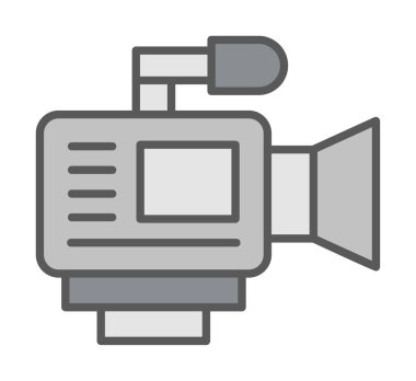 video kamera simgesi, vektör illüstrasyonu basit tasarım