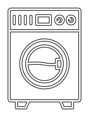 çamaşır makinesi simgesi. Basit resimleme