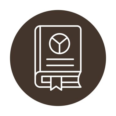 Yer imli kitap. Web simgesi basit illüstrasyon