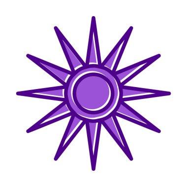 Optik radyasyon işareti vektör düz simgesi 