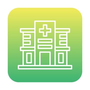 Hastane simgesi, vektör illüstrasyonu