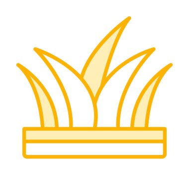 Çim simgesi, vektör illüstrasyonu 