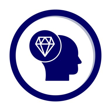 Elmas simgesi, vektör illüstrasyonu basit tasarım