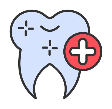 Sağlıklı diş kutsal kişilerin resmi, vektör çizim    