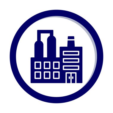 Factory icon, vector illustration simple design