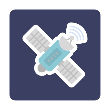 Uydu Simgesi, vektör illüstrasyonu 