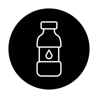 su şişesi simgesi, vektör illüstrasyonu    