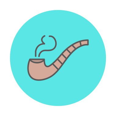 tütün tüttürme çubuğu simgesi, vektör illüstrasyonu