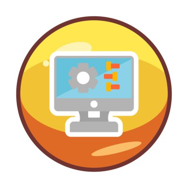 Ayarları web simgesi, vektör çizim              