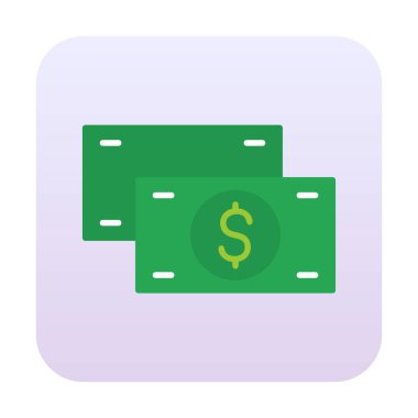 Nakit Dolar para simgesi, vektör illüstrasyonu 