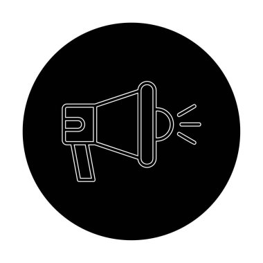 megafon simgesi vektörü web ve mobil tasarımınız için beyaz arkaplanda izole edilmiş, megafon logosu konsepti 