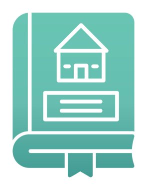 Mimarlık Kitabı düz simgesi, vektör illüstrasyonu 