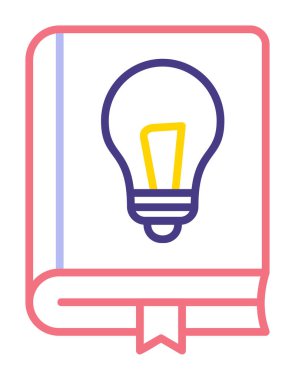 Fizik Kitabı vektör illüstrasyonu, simge ögesi arkaplanı